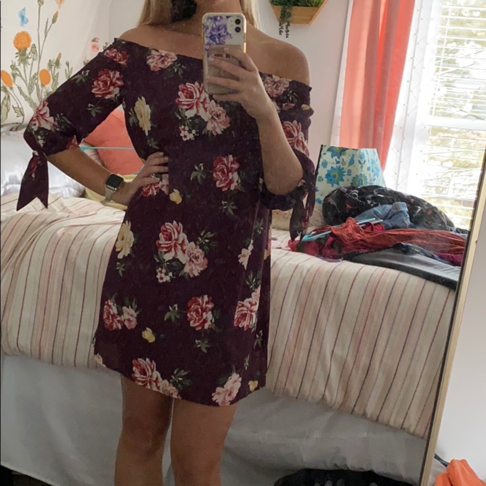 Purple floral dress